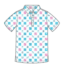 Load image into Gallery viewer, Jake Owen Check Flamingo Kids Polo