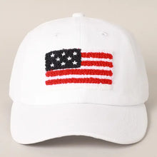 Load image into Gallery viewer, Chenille Patch Flag Hat
