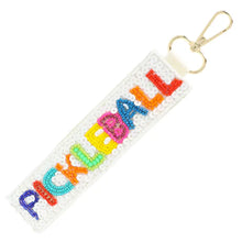 Load image into Gallery viewer, Beaded Pickleball Keychain
