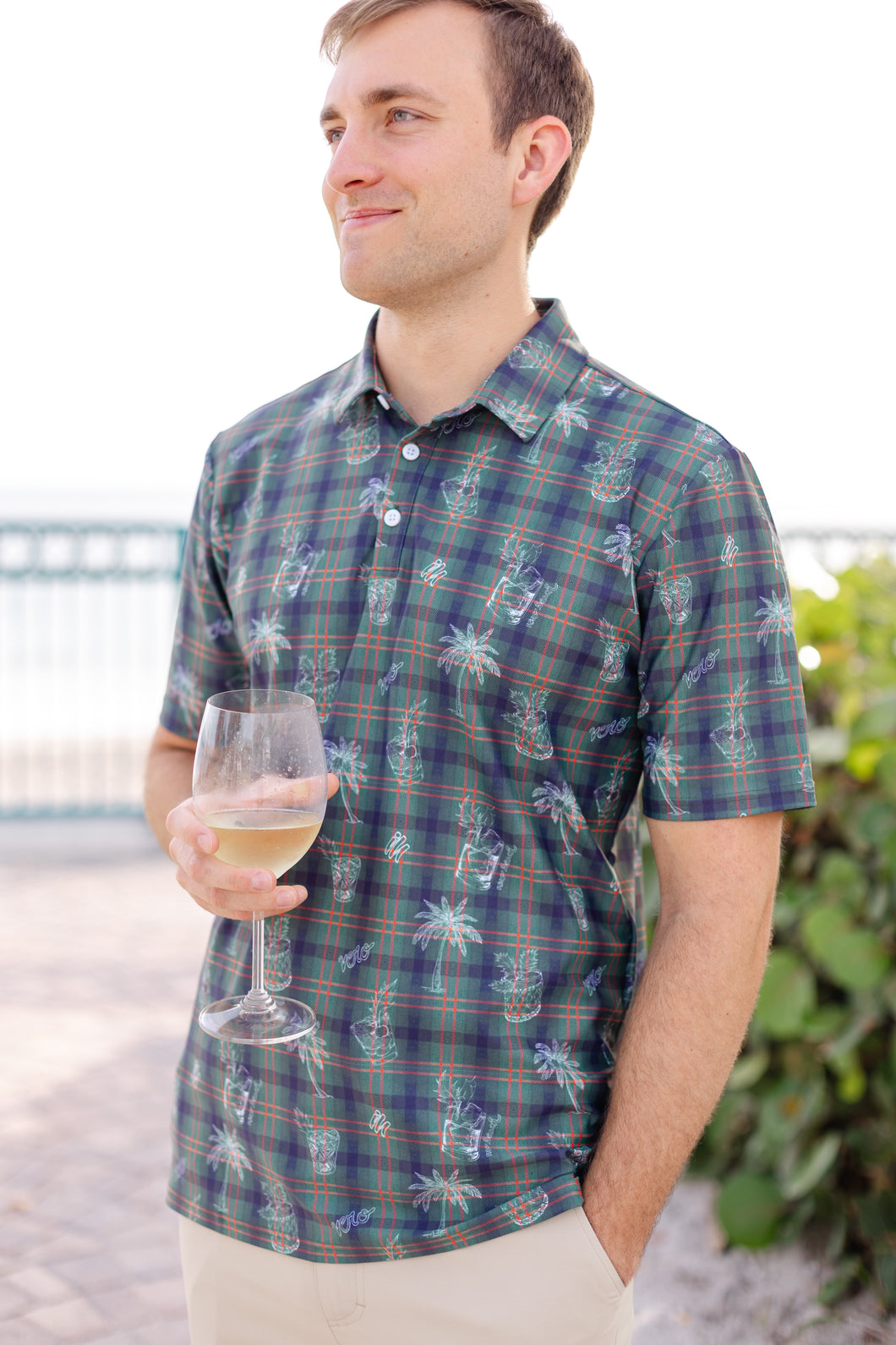 Vero Holiday Cocktails Men's Polo