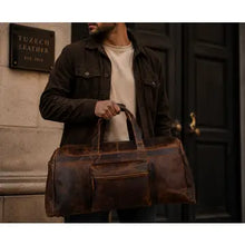 Load image into Gallery viewer, Vintage Leather Duffle -24"
