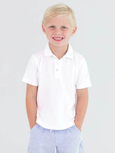 Load image into Gallery viewer, Boys White Cotton Polo
