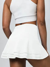 Load image into Gallery viewer, Ruffle White Tennis Skirt
