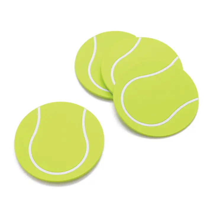 Tennis Silicone Coaster Set