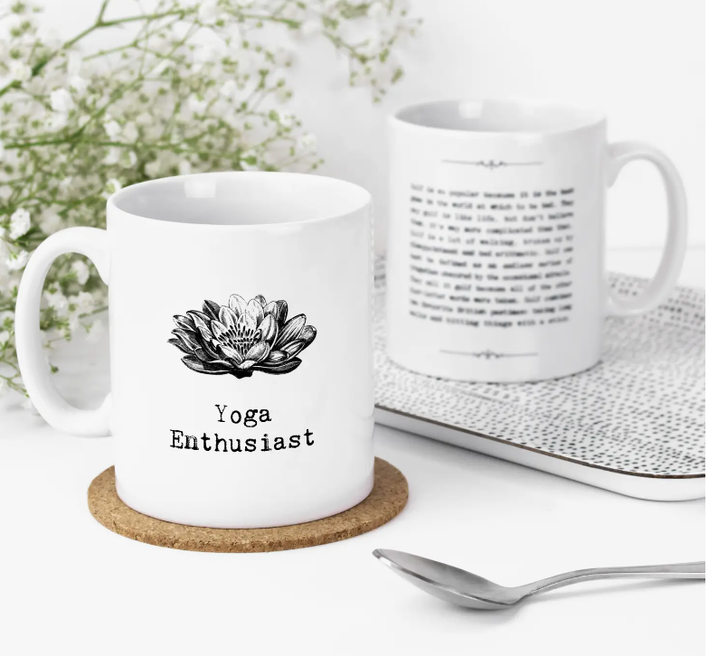 Yoga Vintage Words Mug