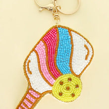 Load image into Gallery viewer, Beaded Pickleball Keychain
