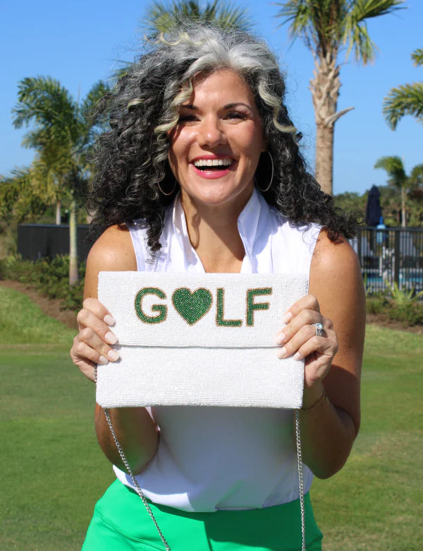 Beaded Golf Clutch