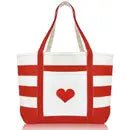 Load image into Gallery viewer, Canvas Heart Tote
